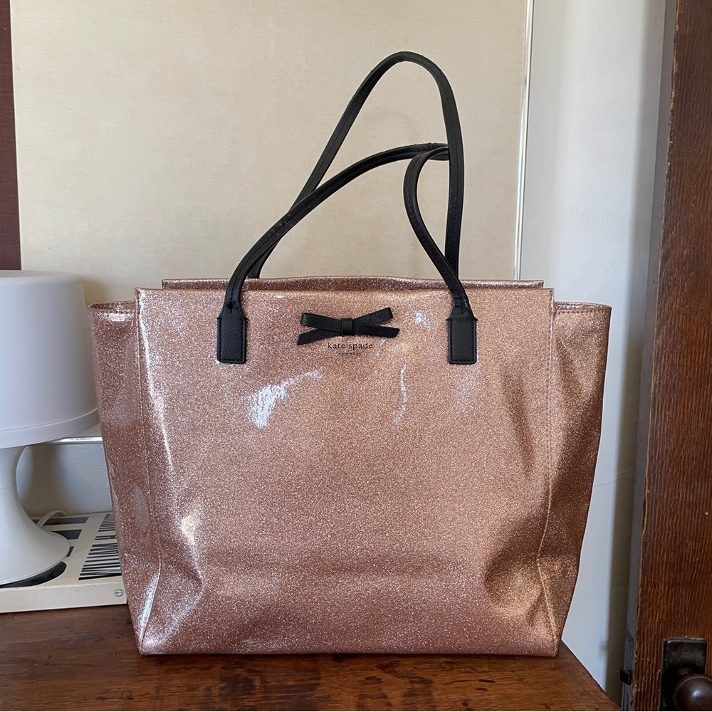 Kate Spade Pink and Gold Tote Bag